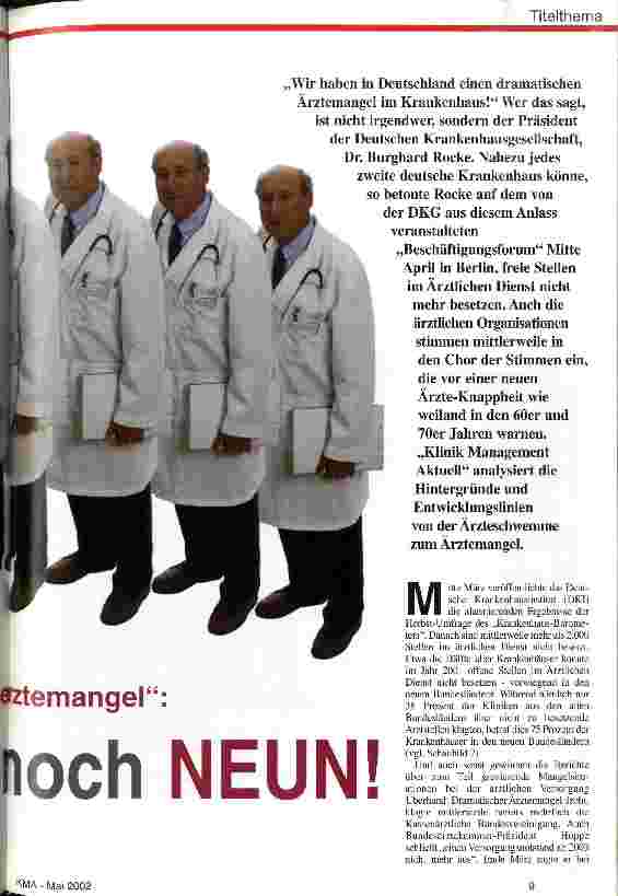 Vorschauseite 2: Von der Ärzteschwemme zum dramatischen Ärztemangel: ...da waren es nur noch Neun!