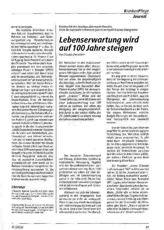 Vorschauseite 2: Das Dilemma bei der Sepsis Orientierung zwischen wissenschaftlicher Definition und klinischer Situation