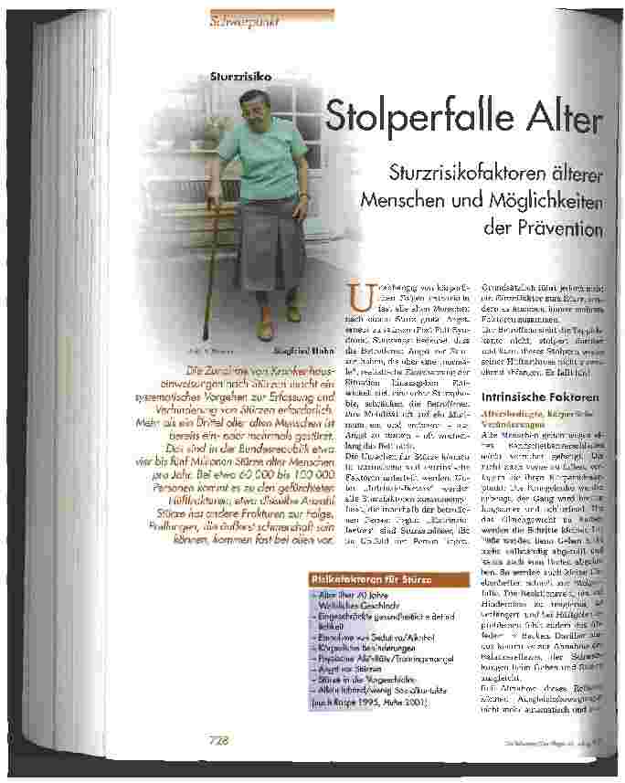 Vorschauseite 1: Stolperfalle Alter