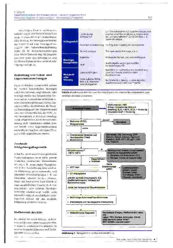Vorschauseite 4: Differentialdiagnose der Komaursachen - aus neurologischer Sicht