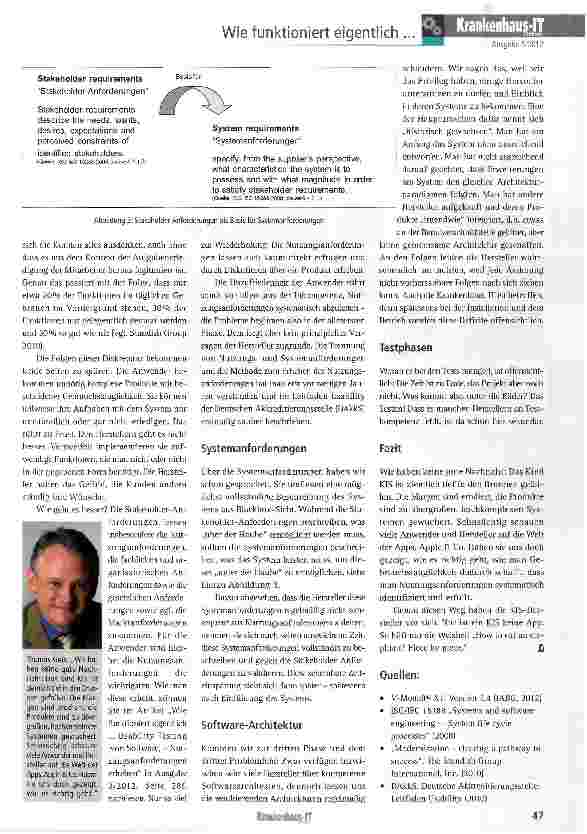 Vorschauseite 2: V-Modell - und an was die Entwicklung der Krankenhaus-IT krankt