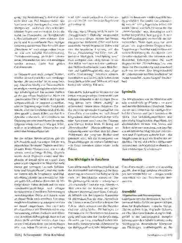 Vorschauseite 3: Convallaria majalis (Maiglöckchen): Phytotherapie und Homöopathie