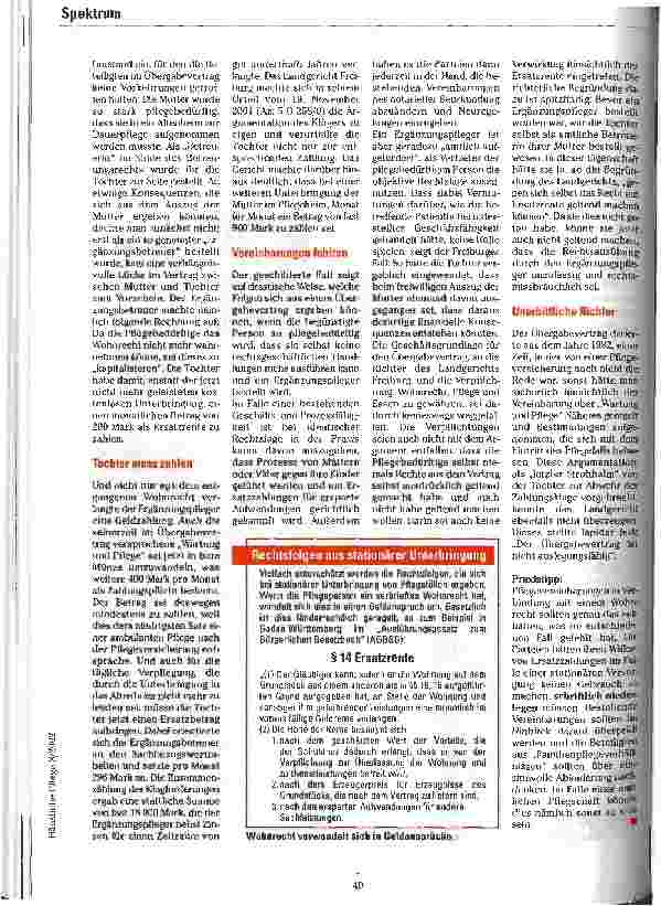 Vorschauseite 2: An die finanziellen Folgen denken