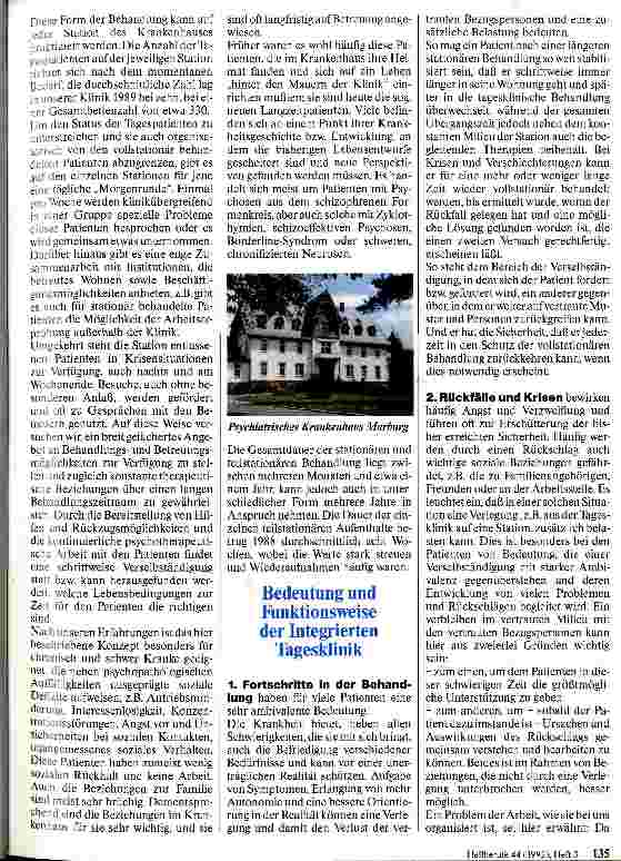 Vorschauseite 2: Die Integrierte Tagesklinik - ein Konzept zur Behandlung chronisch psychisch Kranker
