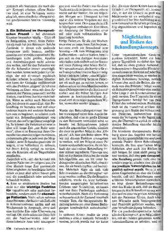 Vorschauseite 3: Die Integrierte Tagesklinik - ein Konzept zur Behandlung chronisch psychisch Kranker