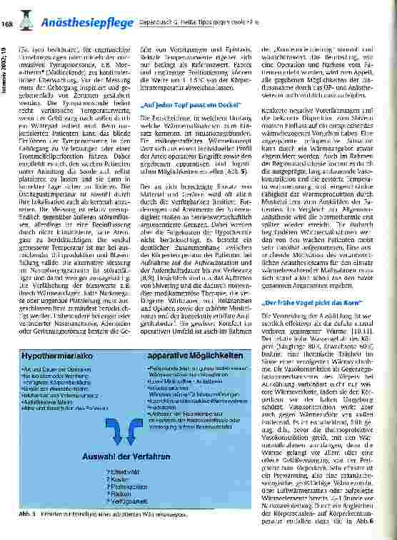 Vorschauseite 4: Heiße Tipps gegen coole Fälle - Perioperative Wärmemaßnahmen für Patienten noch effektiver eingesetzt
