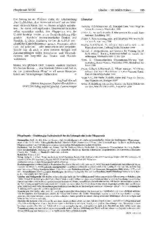 Vorschauseite 6: Mit beiden Beinen... Zum produktiven Ausgleich fachlicher und wirtschaftlicher Anforderungen