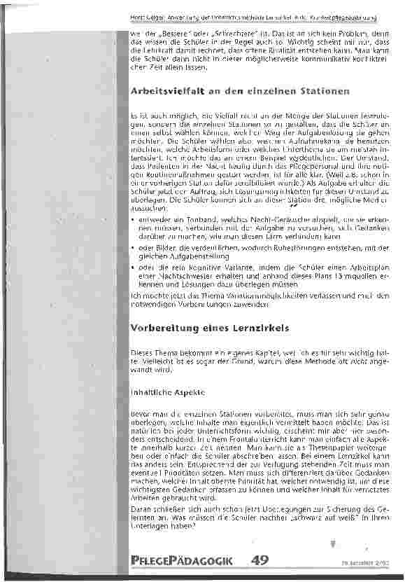 Vorschauseite 4: Anwendung der Unterrichtsmethode Lernzirkel in der Krankenpflegeausbildung