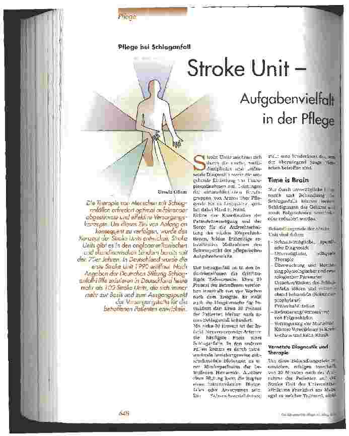 Vorschauseite 1: Stroke Unit - Aufgabenvielfalt in der Pflege