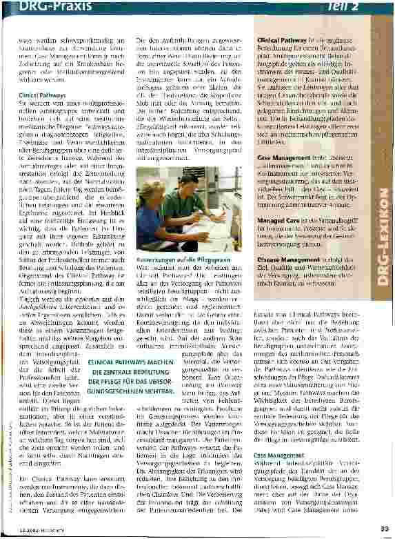 Vorschauseite 2: DRGs als Chance begreifen