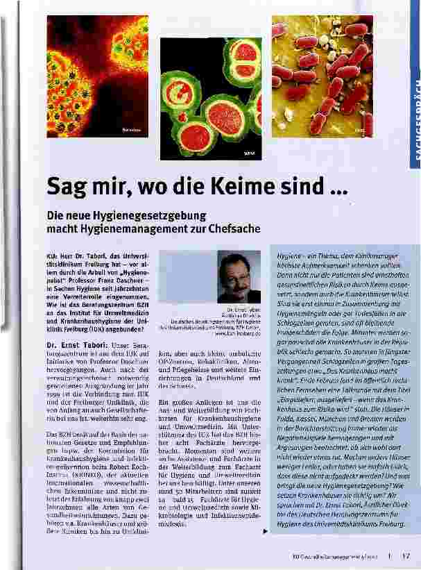 Vorschauseite 1: Sag mir, wo die Keime sind