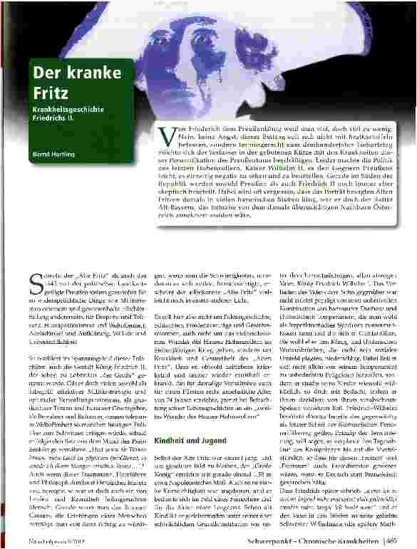 Vorschauseite 1: Der kranke Fritz