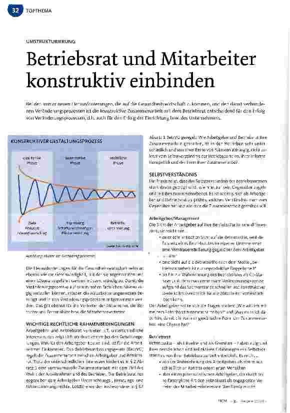 Vorschauseite 1: Betriebsrat und Mitarbeiter konstruktiv einbinden