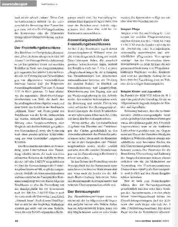 Vorschauseite 2: Beihilfenrechtliche Instrumente für caritasrelevante Zuwendungen