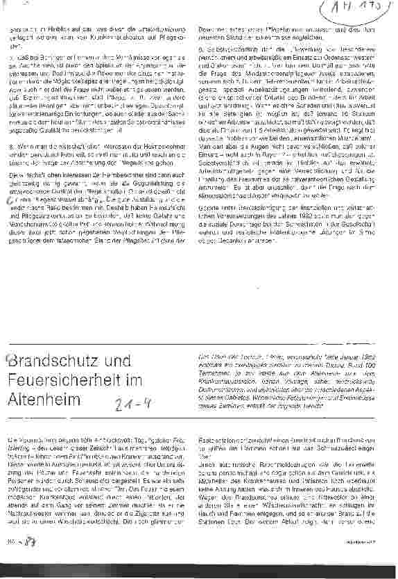 Vorschauseite 1: Brandschutz und Feuersicherheit im Altenheim