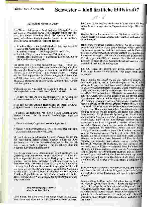 Vorschauseite 1: Schwester - bloß ärztliche Hilfskraft?