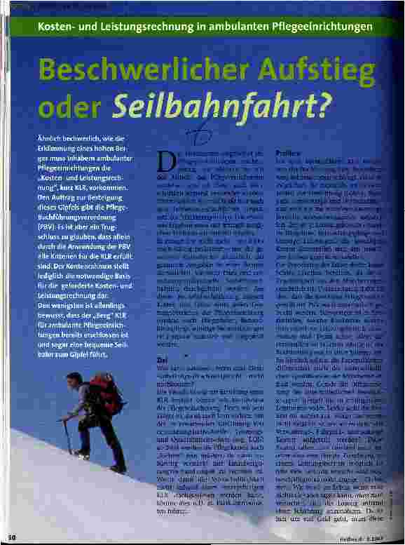 Vorschauseite 1: Beschwerlicher Aufstieg oder Seilbahnfahrt?