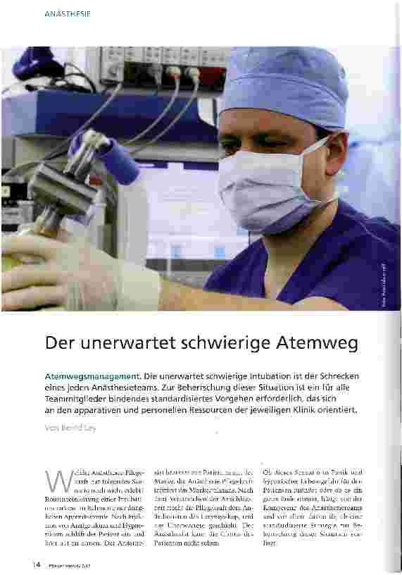 Vorschauseite 1: Der unerwartet schwierige Atemweg