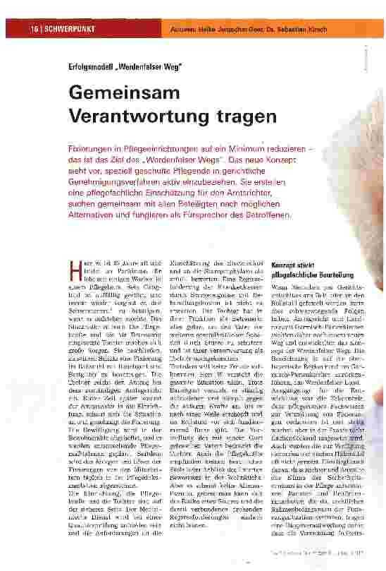 Vorschauseite 1: Gemeinsam Verantwortung tragen