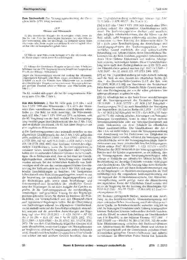 Vorschauseite 2: Hinterbliebenenversorgung - Gleichbehandlung