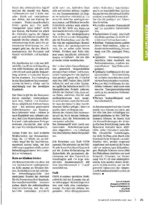 Vorschauseite 3: Kliniken und niedergelassene Arzte behandeln Chroniker gemeinsam