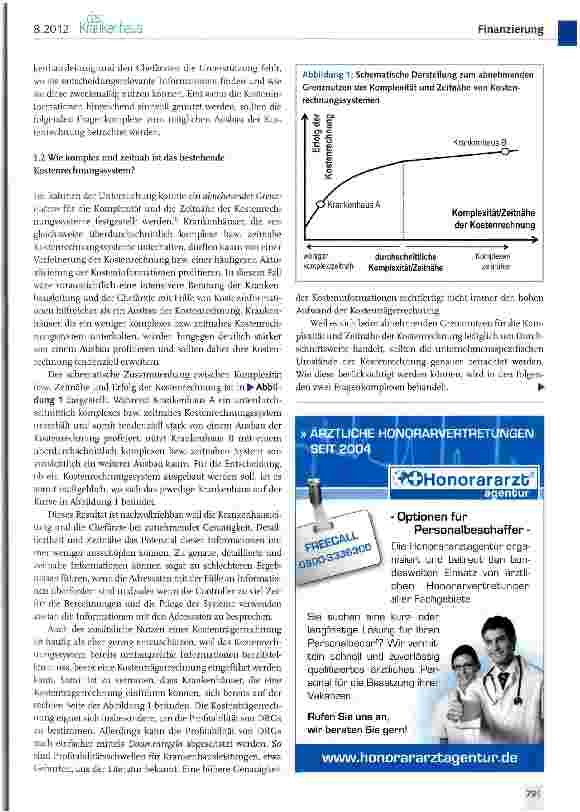 Vorschauseite 2: Kostenrechnung in Krankenhäusern (II)