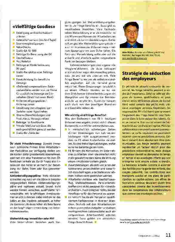 Vorschauseite 2: Fringe Benefits als attraktive Anreize