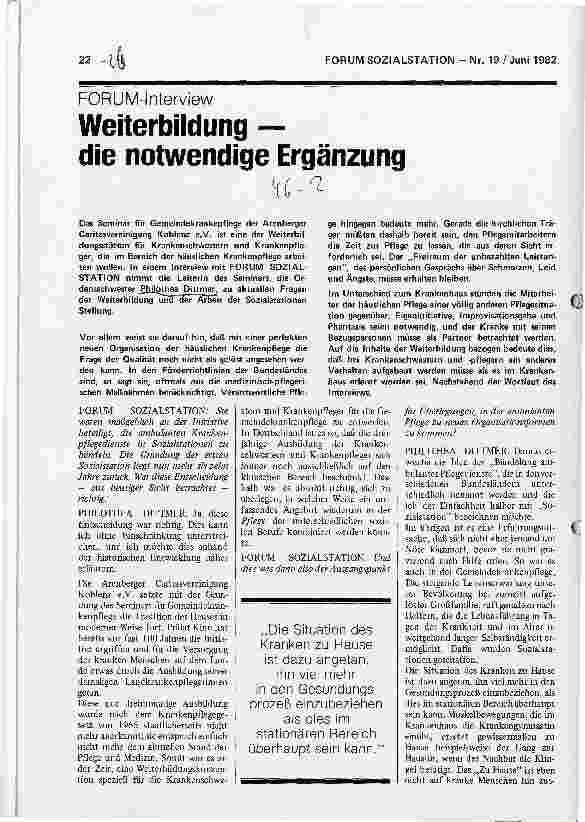 Vorschauseite 1: Weiterbildung - die notwendige Ergänzung