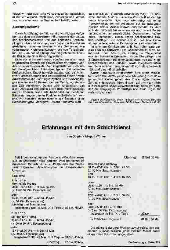 Vorschauseite 5: Über die Aufgaben der Leitenden Krankenschwestern und Krankenpfleger im Krankenhaus