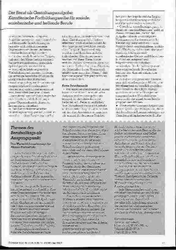 Vorschauseite 2: Aus der Phantasie wächst neues Handeln Kunst und Pflege
