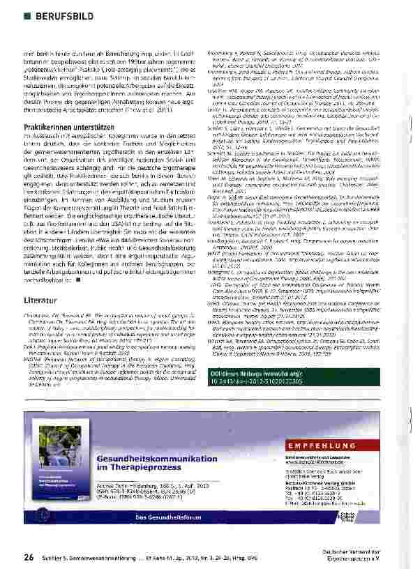 Vorschauseite 3: Gemeinwesenorientierung in der Ergotherapie