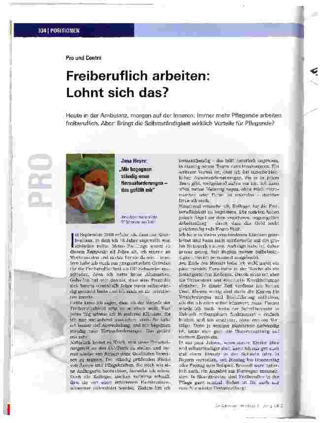 Vorschauseite 1: Freiberuflich arbeiten Lohnt sich das?