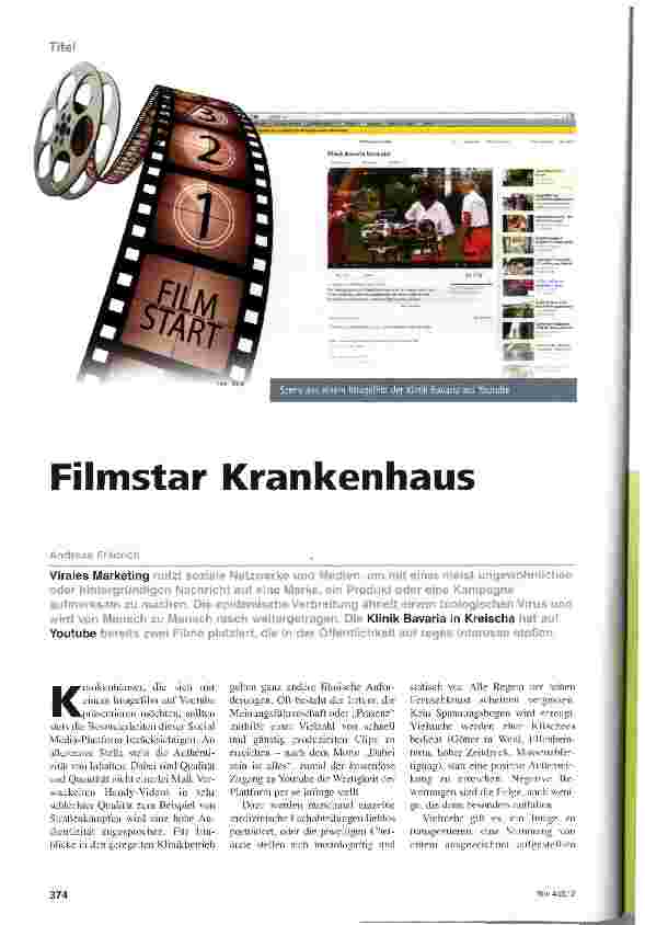 Vorschauseite 1: Filmstar Krankenhaus