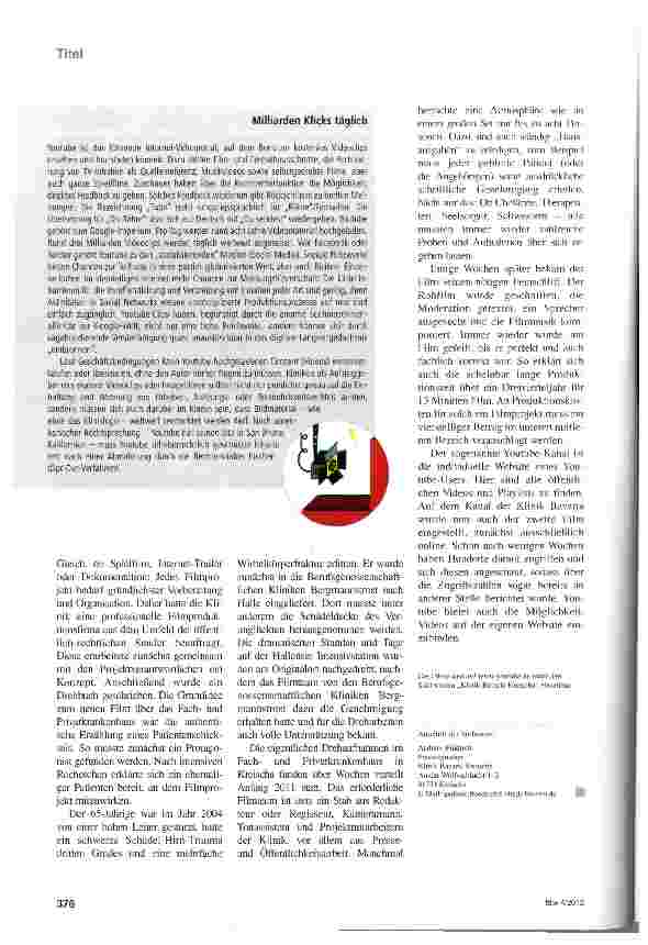 Vorschauseite 3: Filmstar Krankenhaus