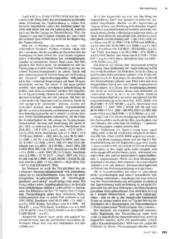 Vorschauseite 2: Ergänzung der Tagesordnung einer Personalratssitzung