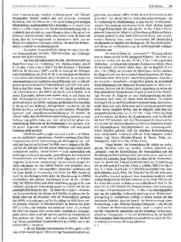 Vorschauseite 6: Qualitätssicherung Mindestmengen; G-BA; IQWIG