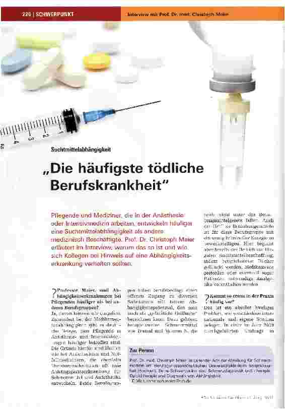 Vorschauseite 1: Die häufigste tödliche Berufskrankheit