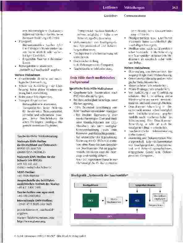 Vorschauseite 2: Leitlinie Tauchunfall