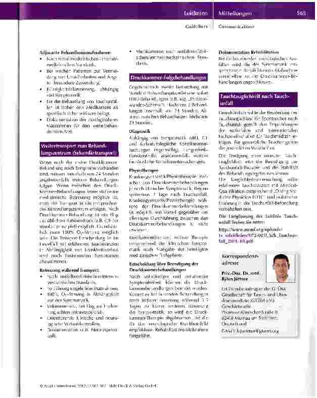 Vorschauseite 4: Leitlinie Tauchunfall