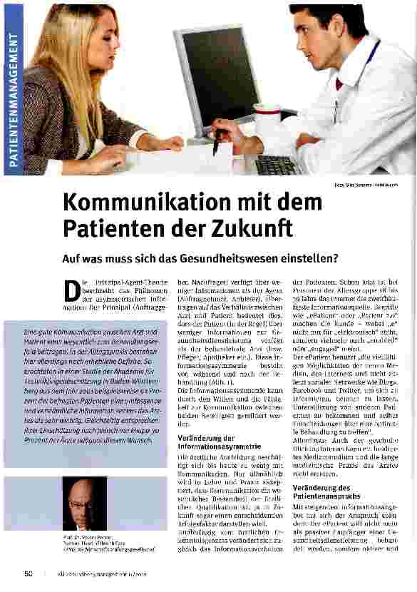 Vorschauseite 1: Kommunikation mit dem Patienten der Zukunft