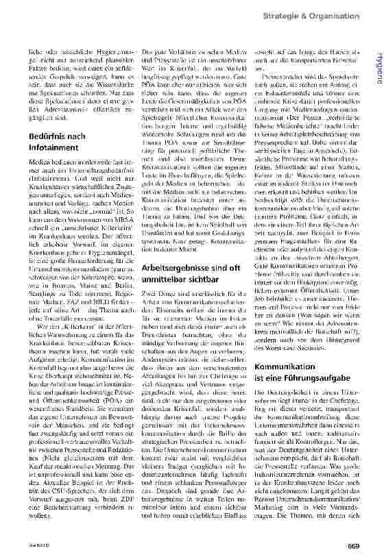 Vorschauseite 2: Zwischen Killerkeimen und Nehmerqualitäten
