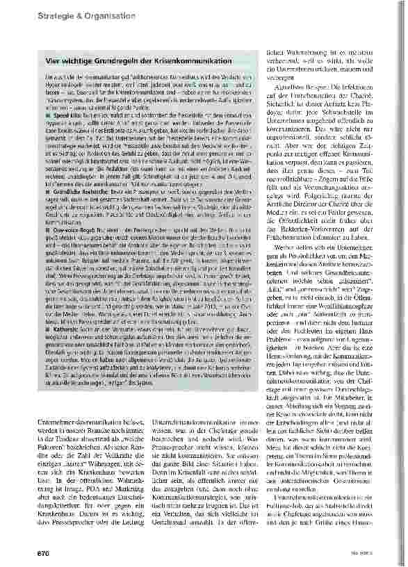 Vorschauseite 3: Zwischen Killerkeimen und Nehmerqualitäten