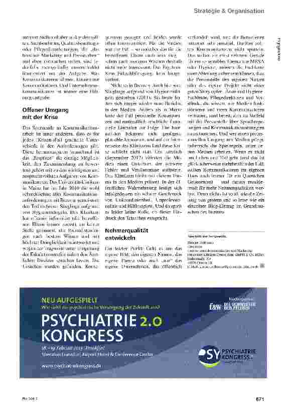 Vorschauseite 4: Zwischen Killerkeimen und Nehmerqualitäten