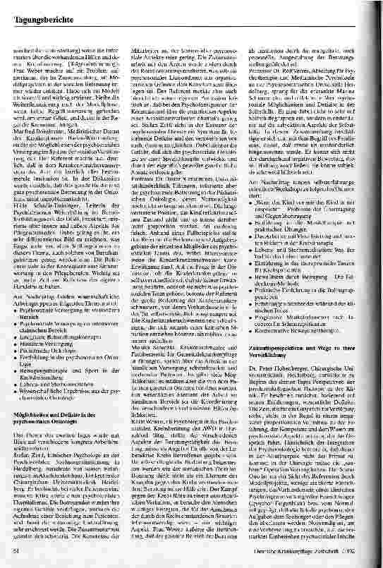 Vorschauseite 2: Psychosoziale Versorgungsangebote in der Onkologie