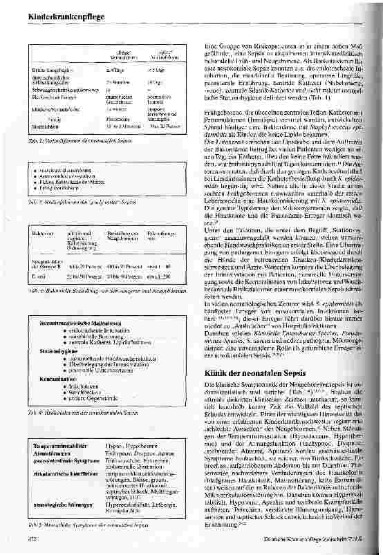 Vorschauseite 2: Die Neugeborenen-Sepsis Risikofaktoren, Erregerspektrum, klinische Symptomatik