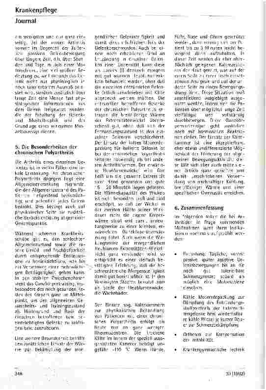 Vorschauseite 4: Möglichkeiten der physikalischen Therapie bei einer akuten Arthritis