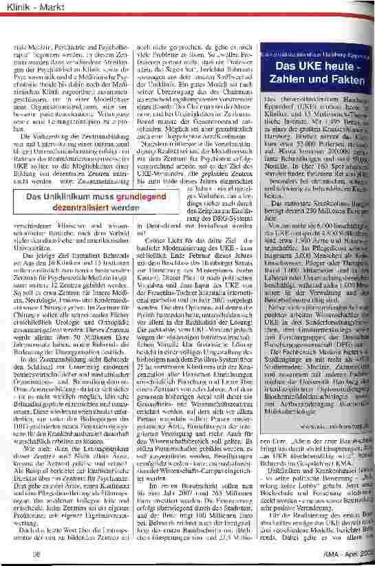 Vorschauseite 3: Vom AOK-Manager zum Uniklinik-Erneuerer