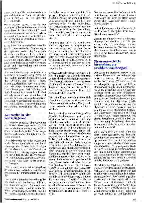 Vorschauseite 2: Psychologische Aspekte in der Behandlung der Intersexualität