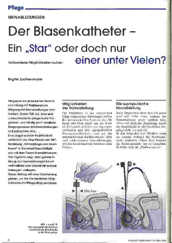 Vorschauseite 1: Der Blasenkatheter - Ein Star oder doch nur einer unter Vielen?