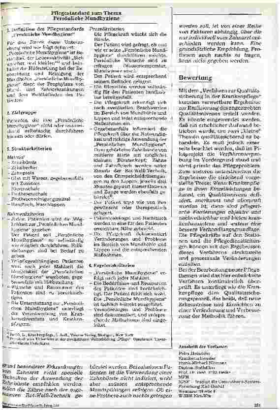 Vorschauseite 4: Qualitätssicherung in der Krankenpflege